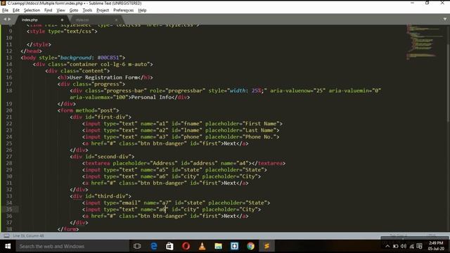 Create Multi-Step Form Using HTML CSS Ajax jQuery #Part-1 || Kumar Coding House смотреть онлайн