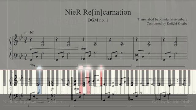 NieR Re[in]carnation - BGM 1 Piano version (+ Sheet) смотреть онлайн