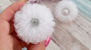 Бантик Пончик ? Проще простого Школьные бантики из органзы Бантики Канзаши своими руками