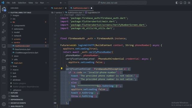 #14 Login with OTP SMS - How to build Uber App with Flutter (Full project) смотреть онлайн