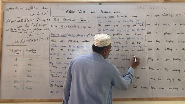 ACTIVE VOICE & PASSIVE VOICE PART_6 BY MUHAMMAD YASIN ( PAST CONTINUOUS TENSE ) смотреть онлайн