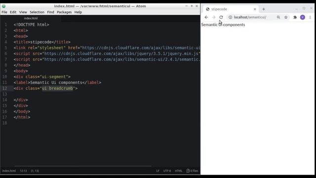 Coding semantic ui interactive breadcrumbs|semanticui breadcrumbs component|uibreadcrumbs|semanticu смотреть онлайн