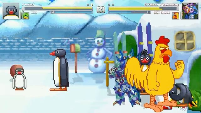 AN Mugen Request #25: Pingu & Bean the Dynamite VS Giant Chicken & Cyber-Peacock смотреть онлайн