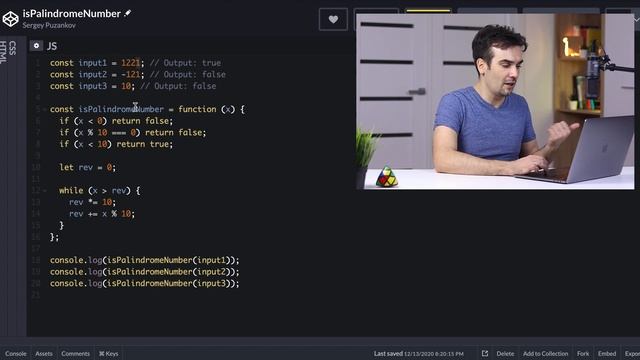 Числовой палиндром | Решаем задачу с LeetCode на JavaScript смотреть онлайн