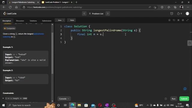 LeetCode Problem #5 - Longest Palindromic Substring смотреть онлайн