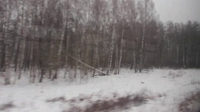 От Колычево до Сотниково - зимним днем по ступинской природе едем по БМО на электричке смотреть онлайн