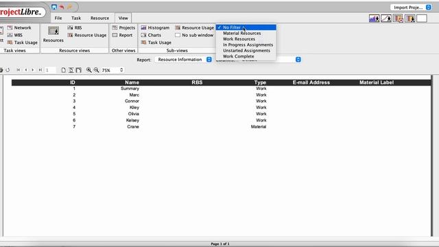 ProjectLibre Desktop Reporting смотреть онлайн