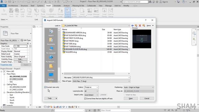 IMPORTING AUTOCAD FILES TO REVIT смотреть онлайн