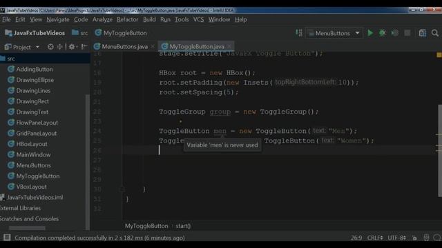 Learn JavaFX 10 Creating Toggle Button (Java GUI Programming) #13 смотреть онлайн