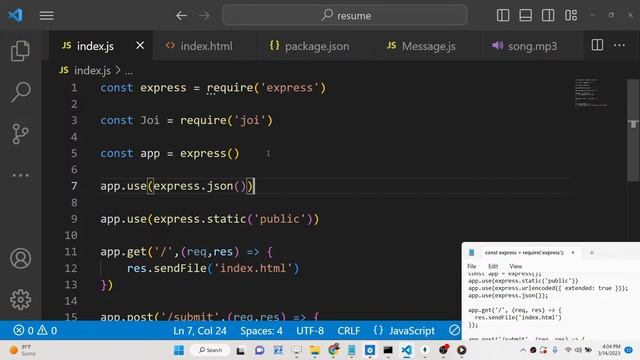 Node.js Express Project to Validate User Form Data Using joi Schema Validation Library Full Example смотреть онлайн