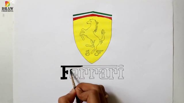 How to draw Ferrari logo | HOW TO DRAW THE FERRARI LOGO смотреть онлайн
