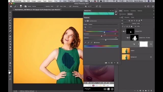 Cambiare il colore dei vestiti con Retouch Pro Panel in Photoshop смотреть онлайн