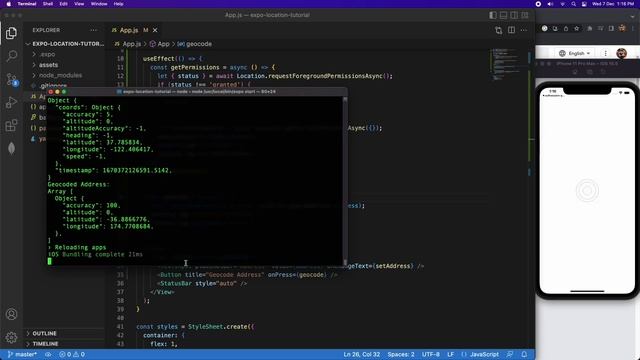 Get Current Location, Geocode and Reverse Geocode in Expo React Native Apps using expo-location смотреть онлайн