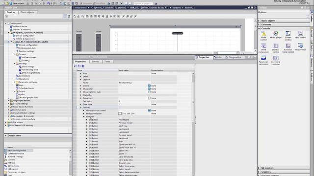 WinCC Unified V16: connect trends to the Trend control and Export it as CSV смотреть онлайн