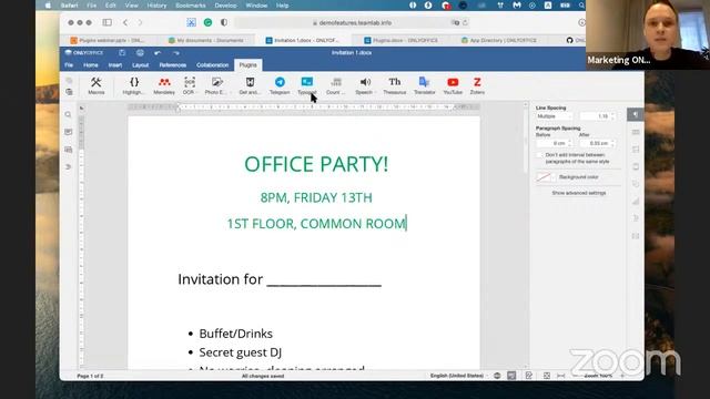 New plugins in ONLYOFFICE: Telegram, Word Counter and more смотреть онлайн