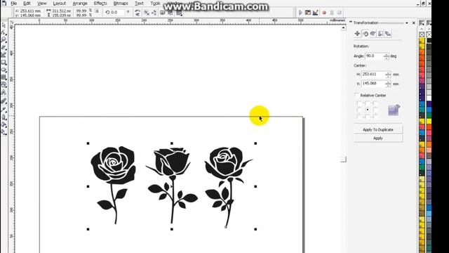 ตัดสติกเกอร์ดอกไม้ CorelDRAW 12 ;Teaching how to cut stickers with a cutter machine смотреть онлайн