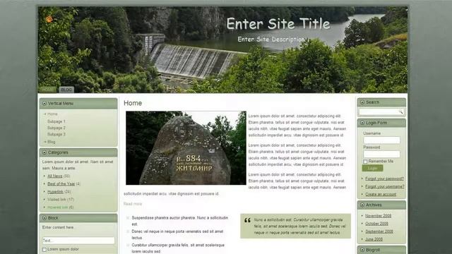 Wordpress (вордпресс) тема (шаблон) "Житомир Тетерев дамба" смотреть онлайн