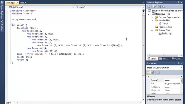 C++ 5 Рекурсивное дерево смотреть онлайн