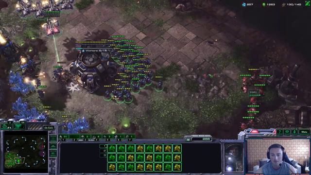 Starcraft 2 Step-by-step Terran Guide!! ep 1 Workers смотреть онлайн