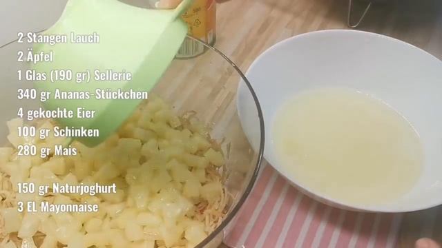 Schichtsalat unglaublich lecker, mit Ananas, Lauch, Mais.. Partysalat, bester Salat zur Grillparty смотреть онлайн
