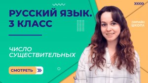 Число существительных. Видеоурок 26.2. Русский язык 3 класс