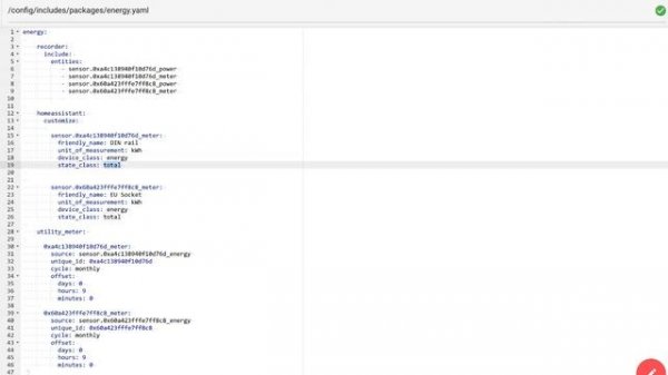 Home Assistant, панель Энергия - решение проблемы добавления сенсоров потребления