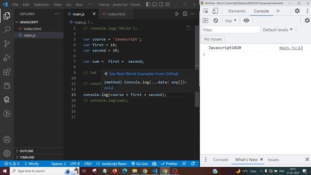 Learn about Variables in JavaScript in Hindi | Know about var, let and const in JavaScript | Part - смотреть онлайн