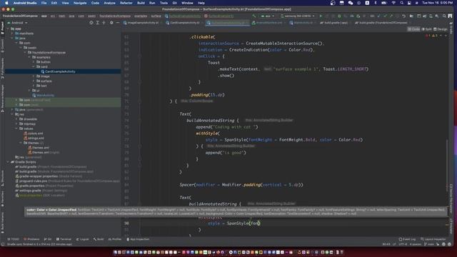 jetpack compose surface example | android compose surface example | compose surface clickable day 5 смотреть онлайн