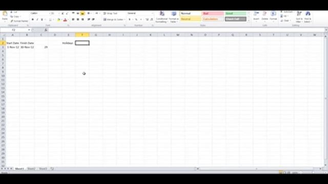 calculate working days using excel смотреть онлайн