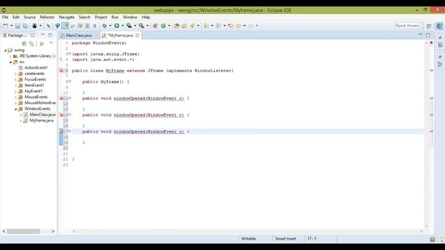#21 Java Swing tutorial | WindowListener in java | Listener that support Window co смотреть онлайн