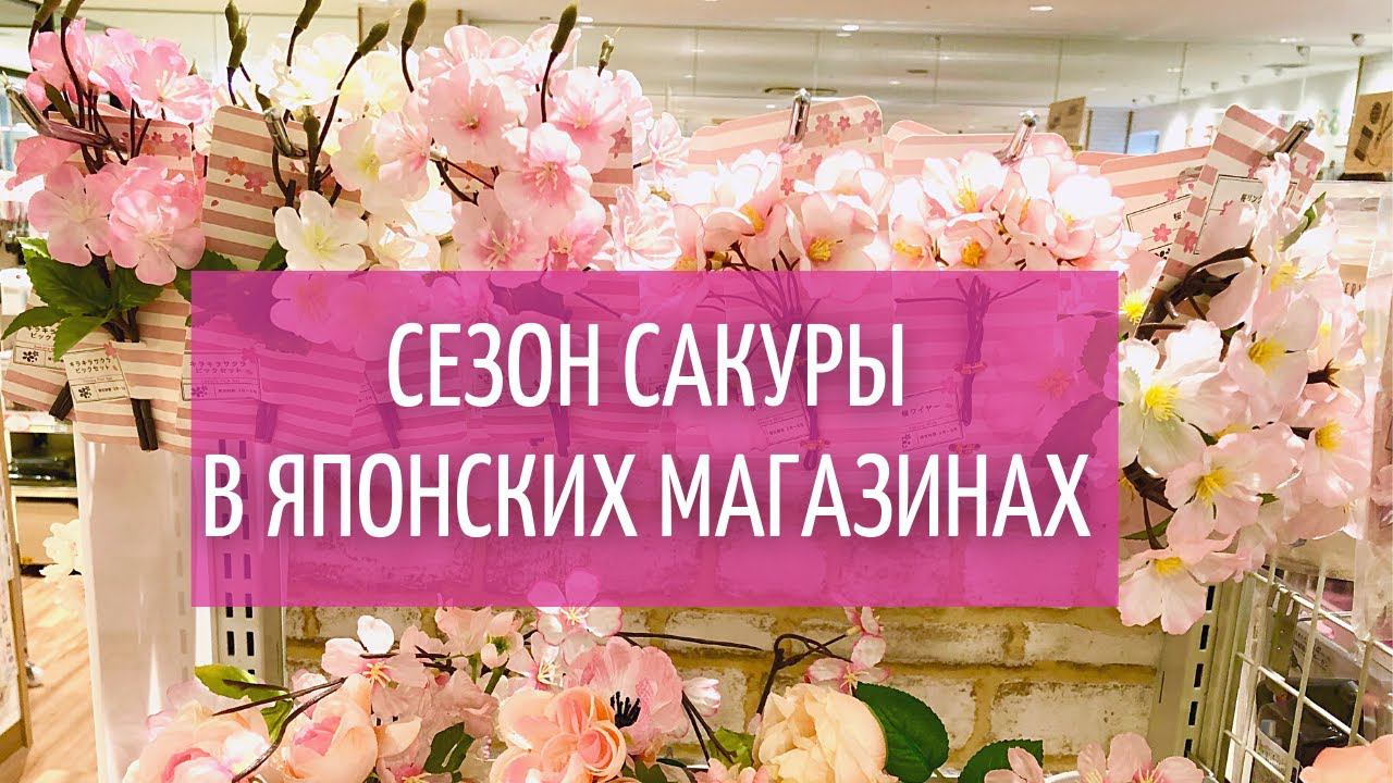 #shorts Цветение сакуры в японских магазинах. Весенние цветы на товарах. Влог. смотреть онлайн