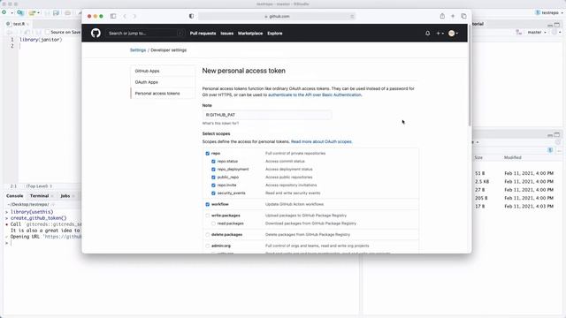 Git/GitHub with R (Part 6- Create a Personal Access Token PAT on GitHub) смотреть онлайн