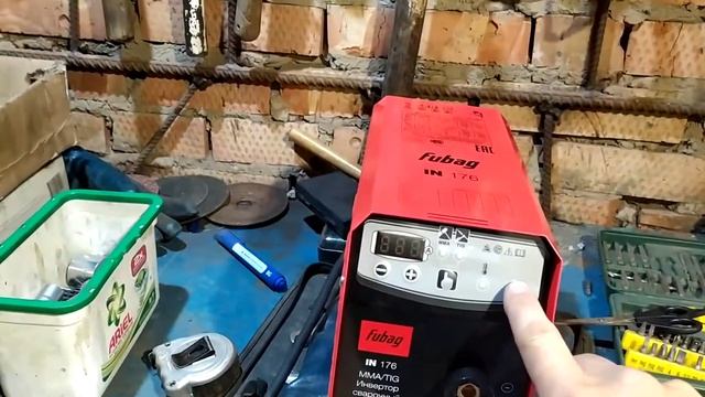 Сварочный инвертор FUBAG IN 176 "умное" охлаждение и сохранение настроек. смотреть онлайн