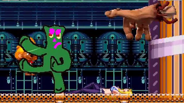 MUGEN Fight - Nami and Speedy Gonzales vs. Gumby and Hand (Clayfighter) смотреть онлайн