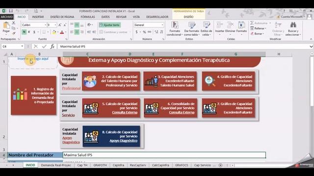 Herramienta Excel Producción de Servicios de Salud Consulta Externa-Estudio de Capacidad Instalada смотреть онлайн