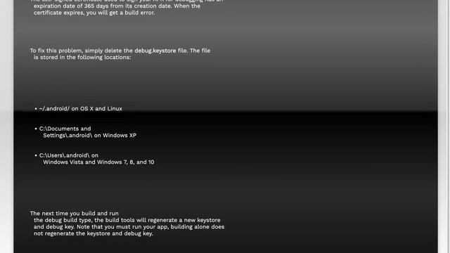 Does Android debug.keystore SHA1 is same for all? смотреть онлайн