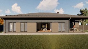 Проект современного одноэтажного жилого дома