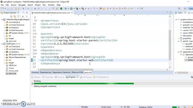 hello World SpringBoot application By using maven смотреть онлайн