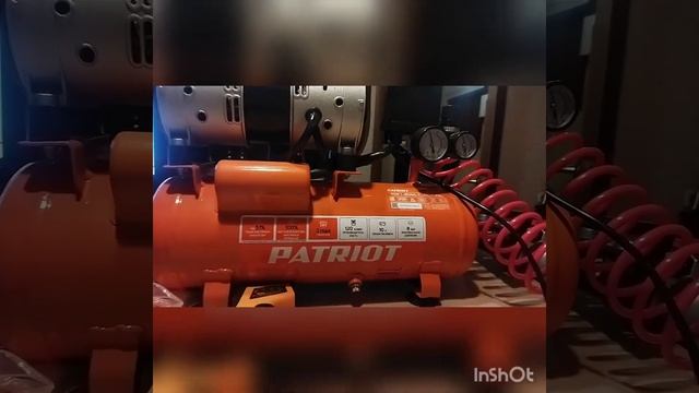 ОБЗОР КОМПРЕССОРА ПАТРИОТ ,РЕССИВЕР 10 литров, 650ват БЕЗМАСЛЯННЫЙ ДВУХ ЦИЛИНДРОВЫЙ, 8 атмосфер,