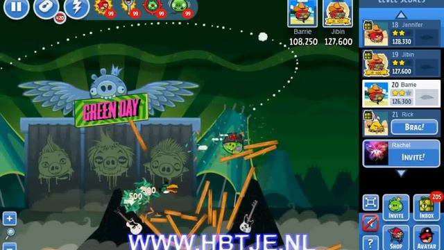 Angry Birds Friends Green Day level 1 смотреть онлайн