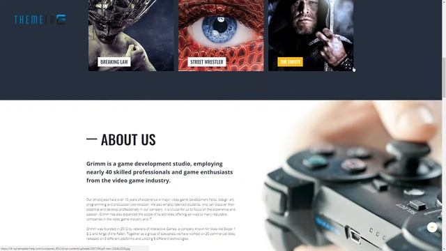 GRIMM - Game Development Studio WordPress Theme TMT Cecil Ryou смотреть онлайн