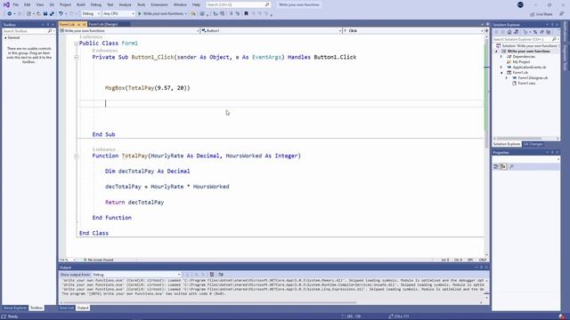 VB.NET Programming. Intermediate Lesson 5. Write your own Functions смотреть онлайн