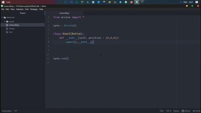 ?PYTHON ORQALI MINECRAFT DASTURLAYMIZ // PYTHON ORQALI O'YIN YASASH смотреть онлайн