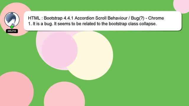 HTML : Bootstrap 4.4.1 Accordion Scroll Behaviour / Bug(?) - Chrome смотреть онлайн