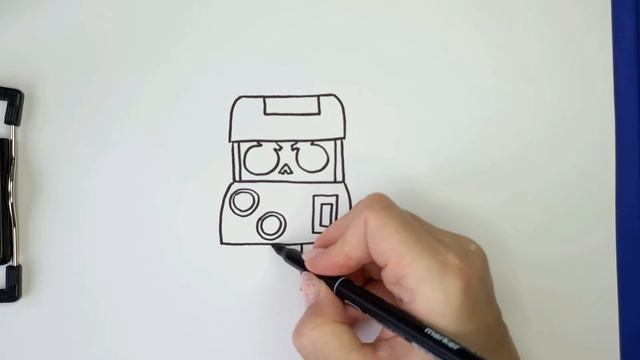 Рисуем Бравлеров. Как нарисовать 8 Бит из игры Brawl Stars смотреть онлайн