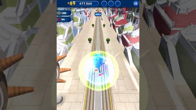 Sonic Dash (iOS) - Teen Sonic Gameplay (Golden Bay Zone) смотреть онлайн