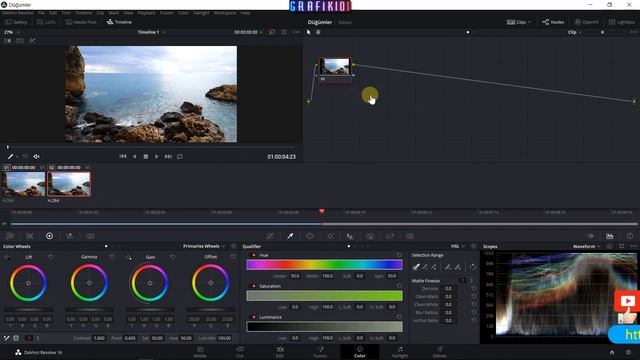 DaVinci Resolve - Temel Düzey Renk Düğümleri (Nodes) смотреть онлайн