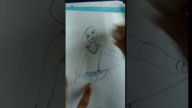 How to draw Traditional haryanvi women look drawing || haryanvi women dress drawing || women drawin смотреть онлайн