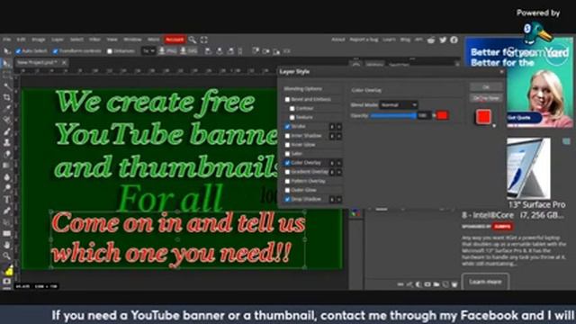 YouTube banner review #4 | How to create banner in Photopea смотреть онлайн