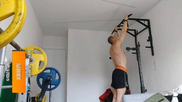 Подтягивания Добр.2х5(29,5кг) и 7,5кг 2х38, жим лёжа 2х5(71кг) и 50,5кг 2х38. смотреть онлайн